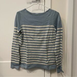Uniqlo Crew Neck Sweater Blue and Cream Stripes